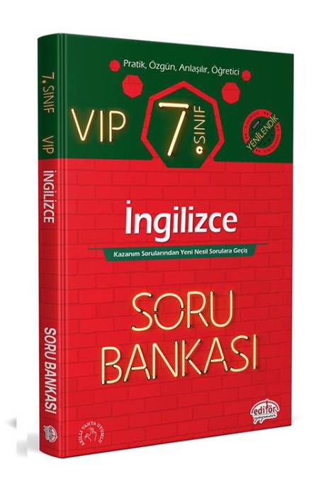 Editör 7. Sınıf VIP İngilizce Soru Bankası Editör Yayınları