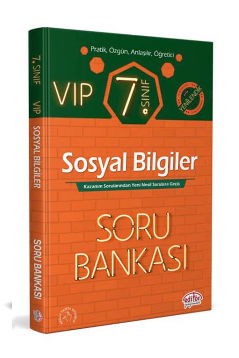Editör 7. Sınıf VIP Sosyal Bilgiler Soru Bankası Editör Yayınları