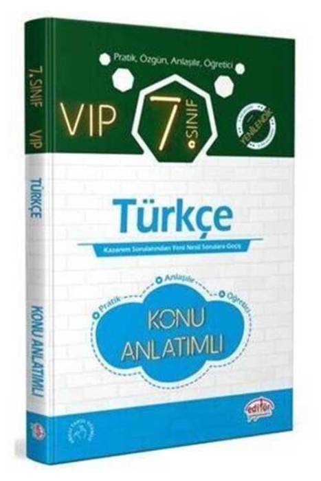 Editör 7. Sınıf VIP Türkçe Konu Anlatımlı Editör Yayınları