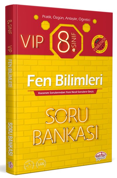 Editör 8. Sınıf VIP Fen Bilimleri Soru Bankası Editör Yayınları
