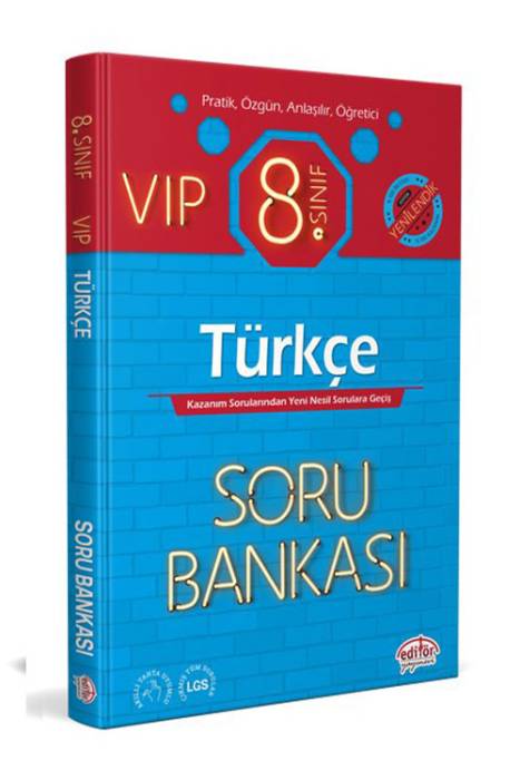 Editör 8. Sınıf VIP Türkçe Soru Bankası Editör Yayınları