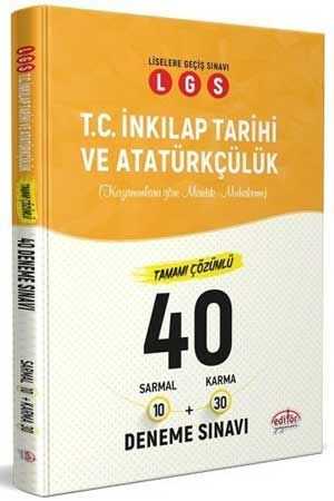 Editör LGS TC İnkılap Tarihi ve Atatürkçülük 40 Deneme Editör Yayınları