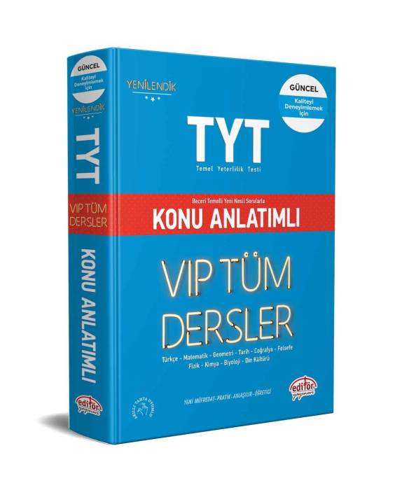 Editör TYT VIP Tüm Dersler Konu Anlatımlı Editör Yayınları