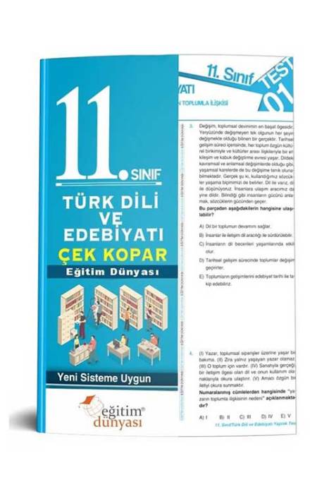 Eğitim Dünyası 2020 11. Sınıf Türk Dili ve Edebiyatı Çek Kopar Yaprak Test Eğitim Dünyası Yayınları