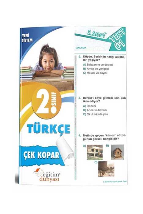 Eğitim Dünyası 2020 2. Sınıf Türkçe Çek Kopar Yaprak Test Eğitim Dünyası Yayınları