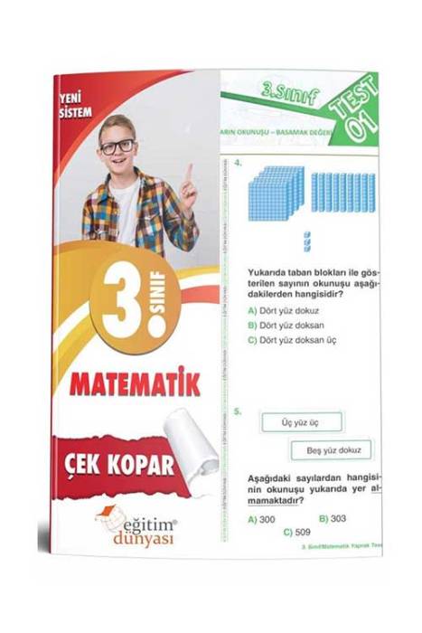 Eğitim Dünyası 2020 3. Sınıf Matematik Çek Kopar Yaprak Test Eğitim Dünyası Yayınları