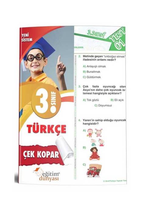 Eğitim Dünyası 2020 3. Sınıf Türkçe Çek Kopar Yaprak Test Eğitim Dünyası Yayınları