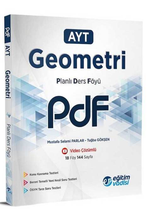 Eğitim Vadisi YKS AYT Geometri PDF Planlı Ders Föyü Video Anlatım Destekli Eğitim Vadisi Yayınları
