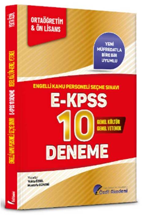 EKPSS Lise Ortaöğretim Ön Lisans 10 Deneme Özdil Akademi Yayınları