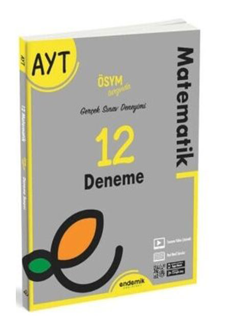 Endemik AYT Matematik 12 Deneme Endemik Yayınları