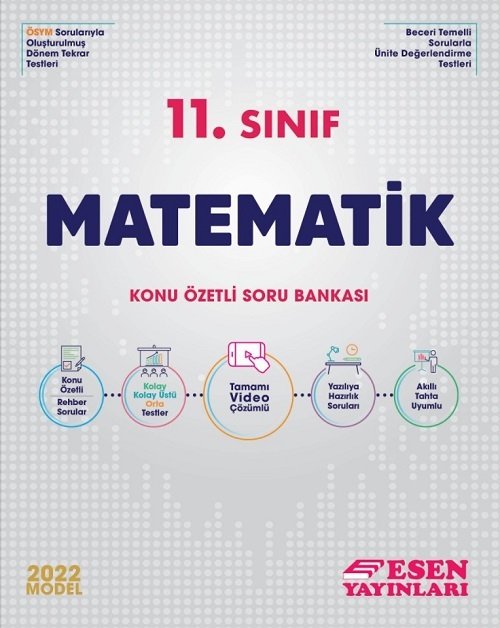 Esen 2022 11. sınıf Matematik Konu Özetli Soru Bankası Esen Yayınları