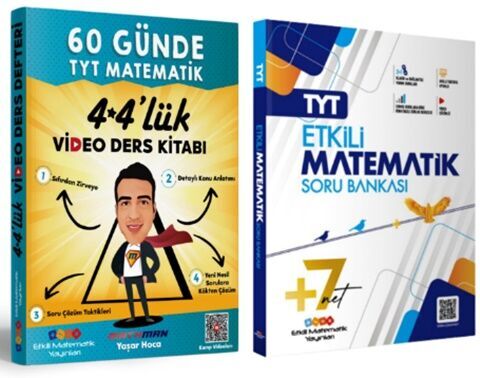 Etkili Matematik Yayınları TYT Matematik Soru Bankası ve 60 Günde TYT Matematik Video Ders Kitabı