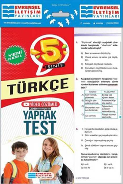 5. Sınıf Türkçe Yeni Nesil Yaprak Test Evrensel İletişim Yayıncılık
