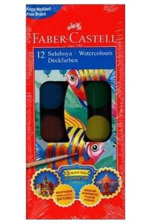 Faber Castell Küçük Boy Sulu Boya 12 Renk