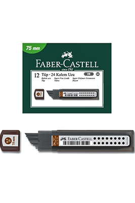 Faber-Castell Super Fine Min, 2B 0.5 24 Kalem Ucu