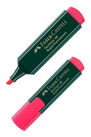 Faber Castell Textliner 48 Süperfloresan Fosforlu Kalem Kırmızı