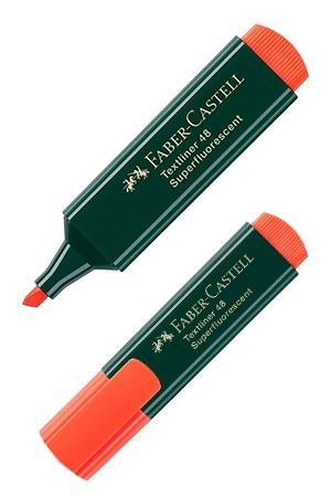 Faber Castell Textliner 48 Süperfloresan Fosforlu Kalem Turuncu