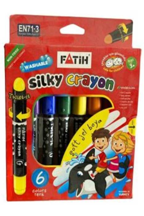 Fatih Silky Crayon 6 Renk Çevirmeli Mum Boya