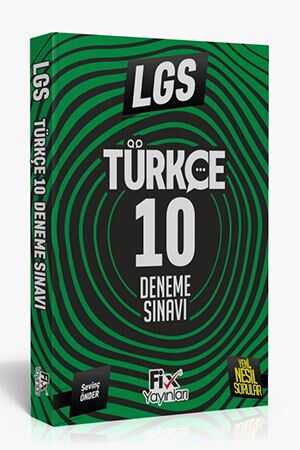 Fix 2020 8. Sınıf LGS Türkçe 10 Denemeleri Fix Yayınları