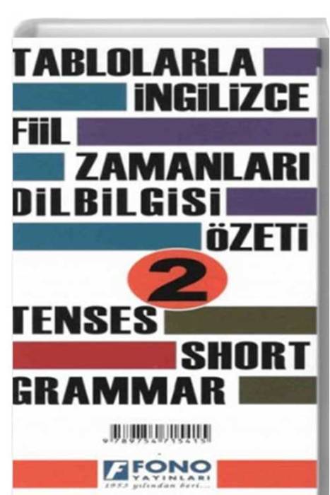 Fono İngilizce Fiil Zamanları Tablo&Dilbilgisi (2) Fono Yayınları