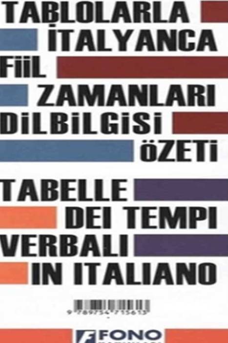 Fono İtalyanca Fiil Zamanları Tablo&Dilbilgisi Fono Yayınları