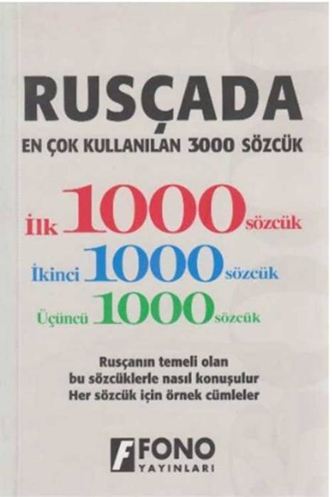 Fono Rusçada En Çok Kullanılan 3000 Sözcük Fono Yayınları