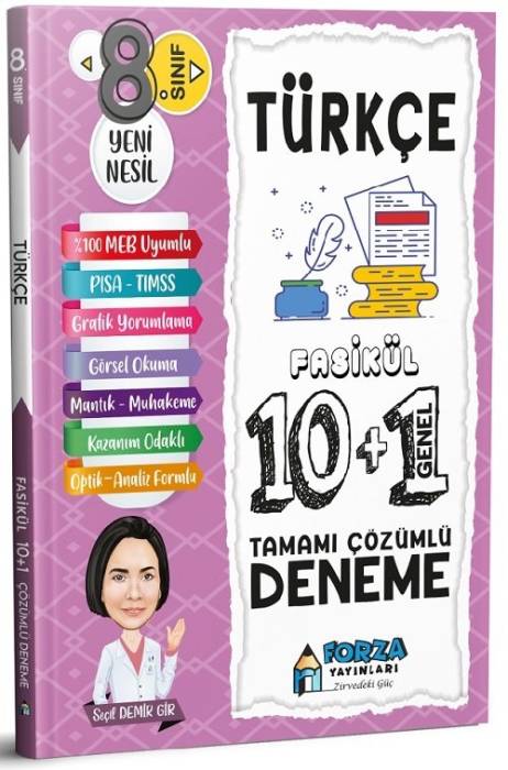 Forza 8. Sınıf Türkçe 10+1 Fasikül Deneme Forza Yayınları