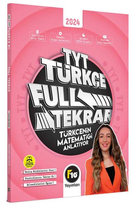 Gamze Hoca Türkçenin Matematiği TYT Türkçe Full Tekrar Video Ders Kitabı F10 Yayınları