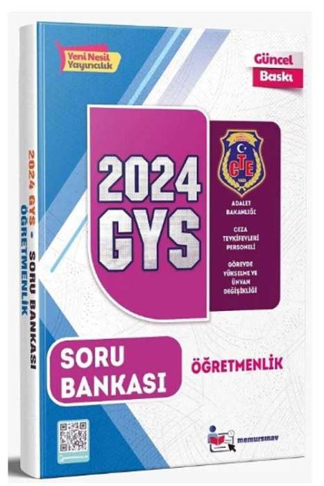 GYS 2024 Adalet Bakanlığı CTE Öğretmenlik Soru Bankası Memur Sınav Yayınları