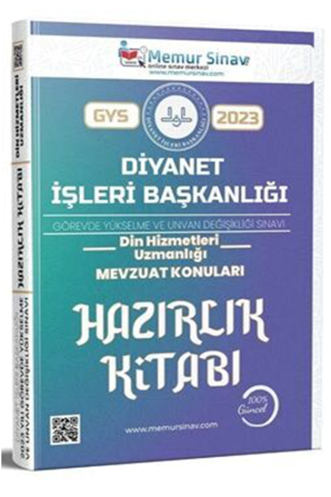GYS Diyanet Başkanlığı Din Hizmetleri Uzmanlığı Mevzuat Konuları Hazırlık Kitabı Memur Sınav Yayınları
