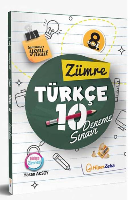 Hiper Zeka 8. Sınıf Zümre Türkçe 10 Deneme Hiper Zeka Yayınları