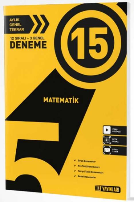 Hız 5. Sınıf 15'li Matematik Deneme Hız Yayınları