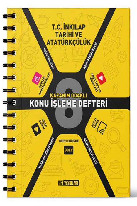 8. Sınıf T.C İnkılap Tarihi ve Atatürkçülük Konu İşleme Defteri Hız Yayınları