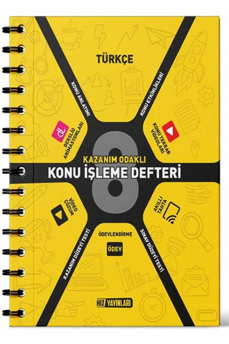 8. Sınıf Türkçe Konu İşleme Defteri Hız Yayınları