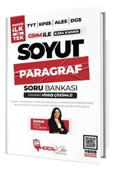 2024 KPSS TYT ALES DGS Soyut Paragraf Soru Bankası Video Çözümlü Hoca Kafası Yayınları