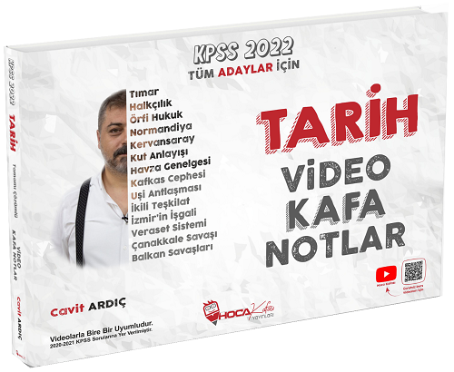 Süper Fiyat Hoca Kafası 2022 KPSS Tarih Video Kafa Notlar - Cavit Ardıç Hoca Kafası Yayınları