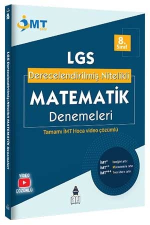 İMT Hoca 8. Sınıf LGS Matematik Derecelendirilmiş Nitelikli Denemeler Video Çözümlü İMT Hoca Yayınları