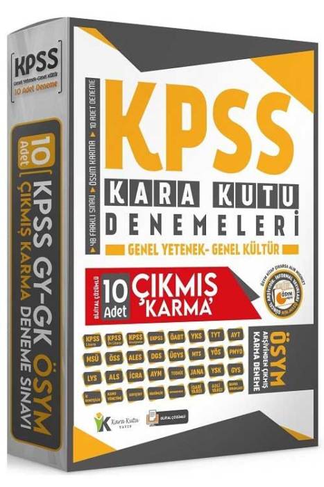İnformal KPSS Genel Yetenek Genel Kültür ÖSYM Çıkmış Karma Kara Kutu 10 Deneme Dijital Çözümlü