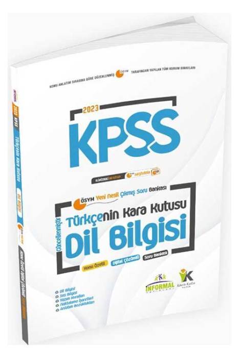 2023 KPSS Türkçenin Kara Kutusu Dil ve Anlatım Çıkmış Sorular Soru Bankası İnformal Yayınları