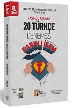 İsem 2019 LGS Farklı İsem 8. Sınıf Türkçe 20 Deneme İsem Yayıncılık - Thumbnail