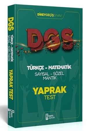 İsem 2022 DGS Türkçe - Matematik Sayısal - Sözel Mantık Çek Kopar Yaprak Test İsem Yayıncılık