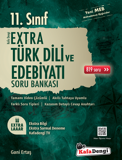 Kafadengi 11. Sınıf Türk Dili ve Edebiyatı Extra Soru Bankası Kafadengi Yayınları
