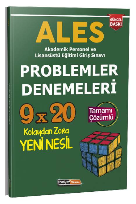 Kariyer Meslek 2021 ALES Yeni Nesil Problemler 9x20 Deneme Sınavı Çözümlü Kariyer Meslek Yayınları