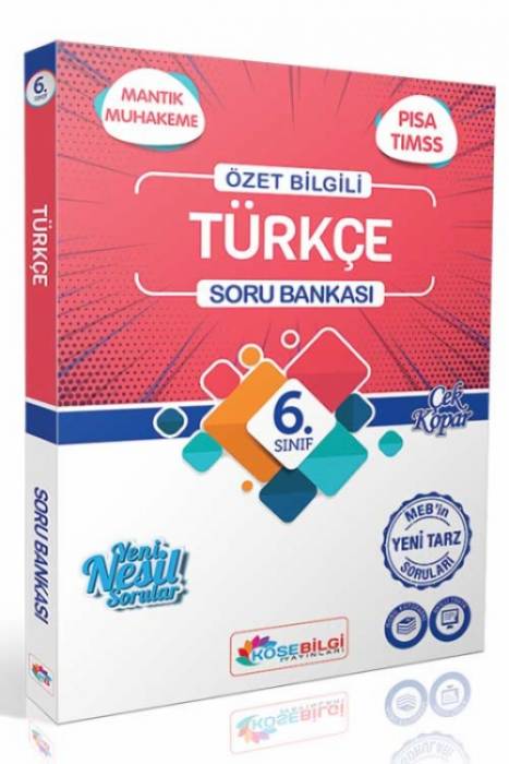 Köşebilgi 6. Sınıf Konu Özetli Türkçe Soru Bankası Köşebilgi Yayınları
