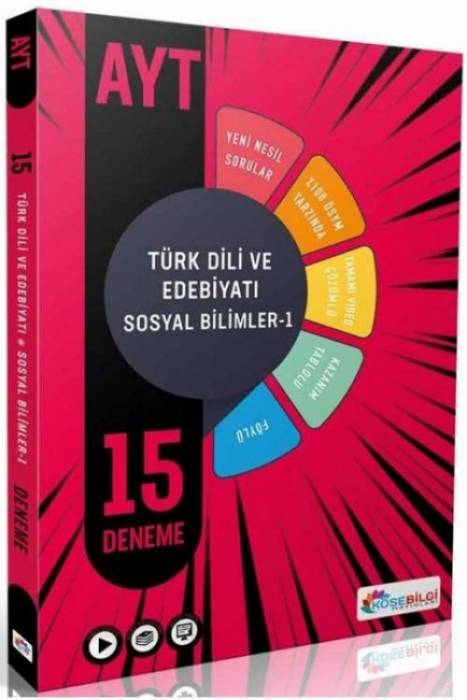 Köşebilgi YKS AYT Türk Dili ve Edebiyatı Sosyal Bilimler-1 15 Deneme Video Çözümlü