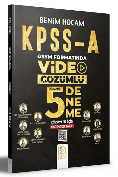KPSS A Grubu ÖSYM Formatında Video Çözümlü 5 Deneme Benim Hocam Yayınları