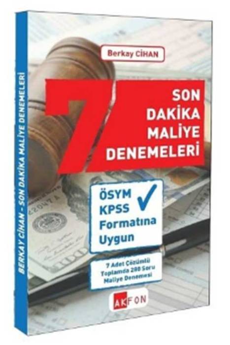 KPSS A Grubu Son Dakika Maliye 7 Deneme Berkay Cihan Akfon Yayınları