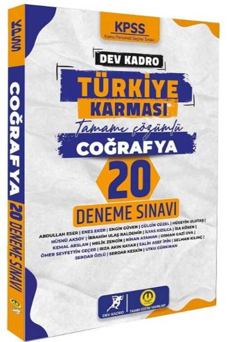 KPSS Coğrafya Dev Kadro Türkiye Karması 20 Deneme Çözümlü Tasarı Yayınları