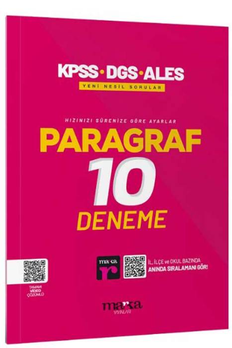 KPSS DGS ALES Paragraf 10 Deneme Marka Yayınları