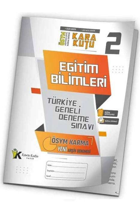 KPSS Eğitim Bilimleri Kara Kutu Türkiye Geneli Deneme 2. Kitapçık Dijital Çözümlü İnformal Yayınları